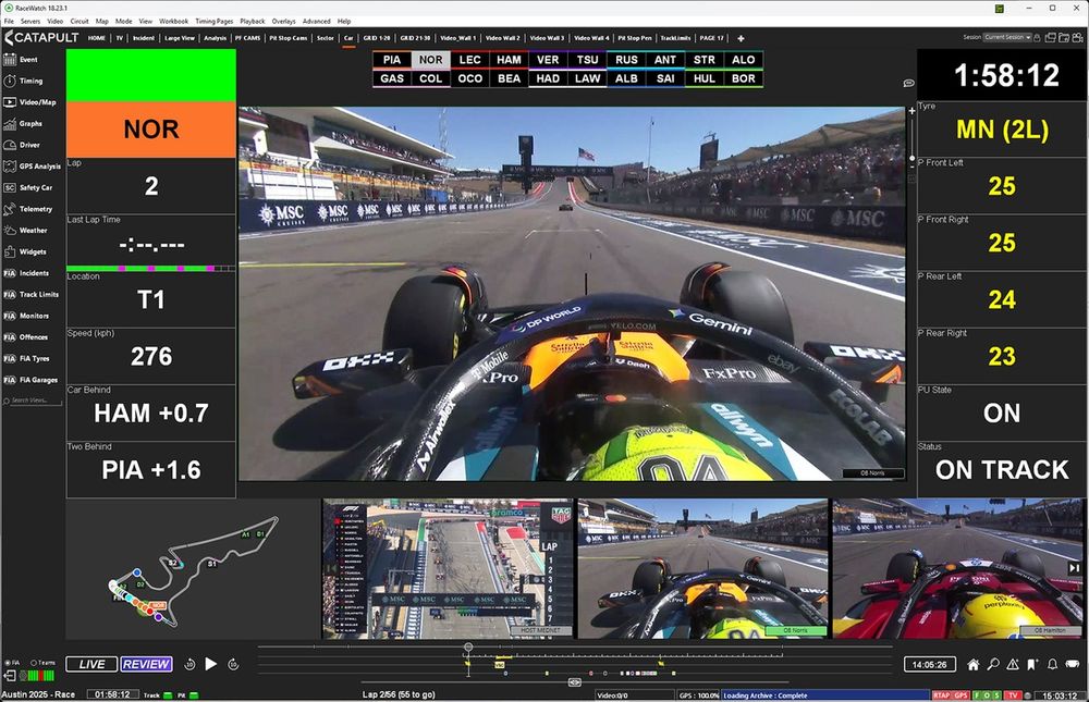 国际汽联的RaceWatch服务：各车队也能追踪竞争对手的情况，并获取相关信息。