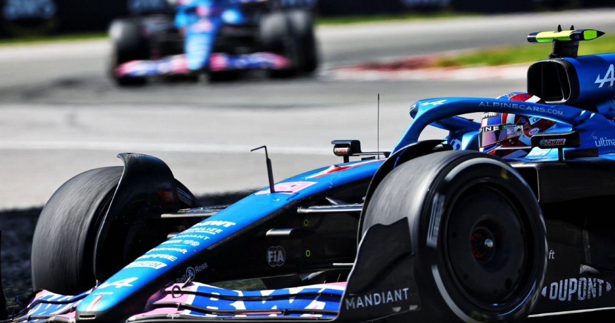 Alpine Fernando Alonso and Esteban Ocon during Canadian Grand Prix. Montreal, June 2022.