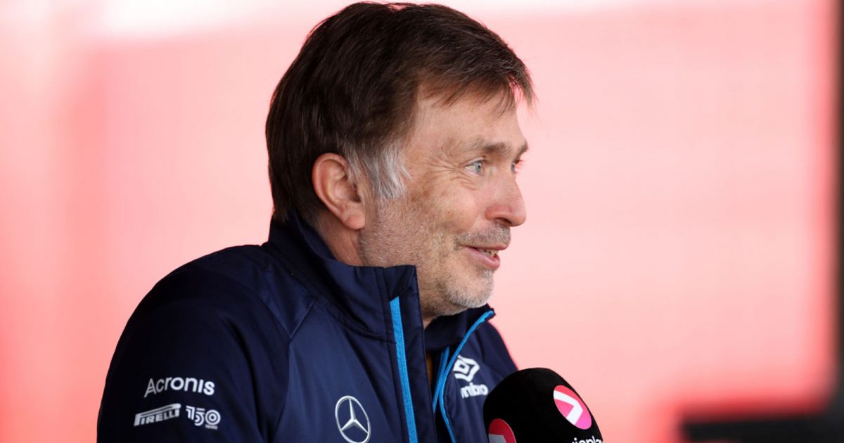 Williams CEO Jost Capito interviewed in Barcelona. February 2022
