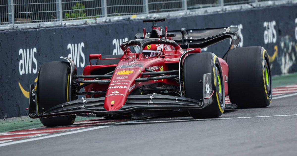 Charles Leclerc, Ferrari, close to the wall. Canada, June 2022.