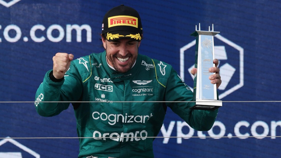 Alonso Miami 2023 podium