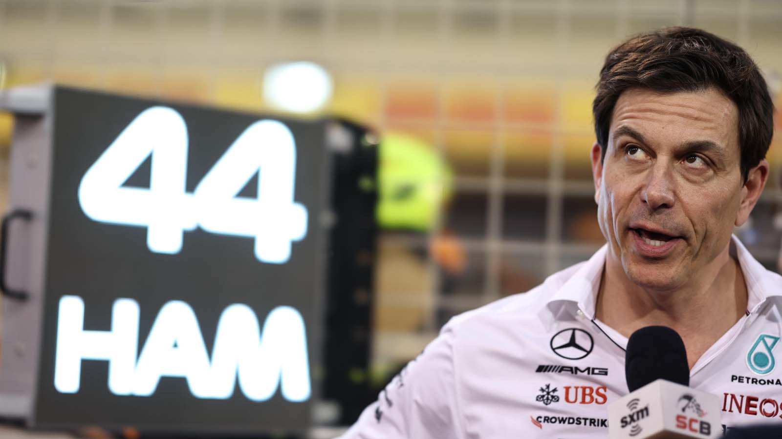 Mercedes team principal and CEO Toto Wolff. Bahrain March 2023.