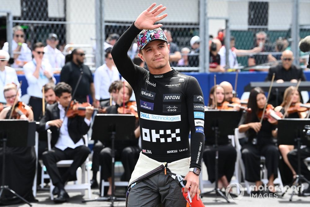 Lando Norris, McLaren, on the grid
