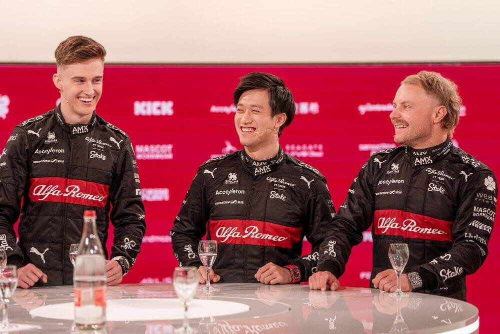 Theo Pourchaire、周冠宇、Valtteri Bottas,三位阿尔法罗密欧车手