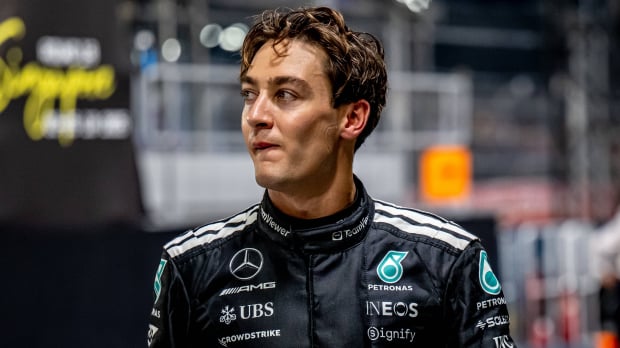 George Russell, Mercedes, Singapore, 2025