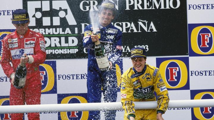 Cold conflict on the only F1 podium Prost, Senna & Schumacher shared - Motor Sport Magazine