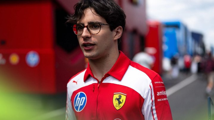 Ferrari junior driver Rafael Camara pictured at the 2026 Hungarian Grand Prix