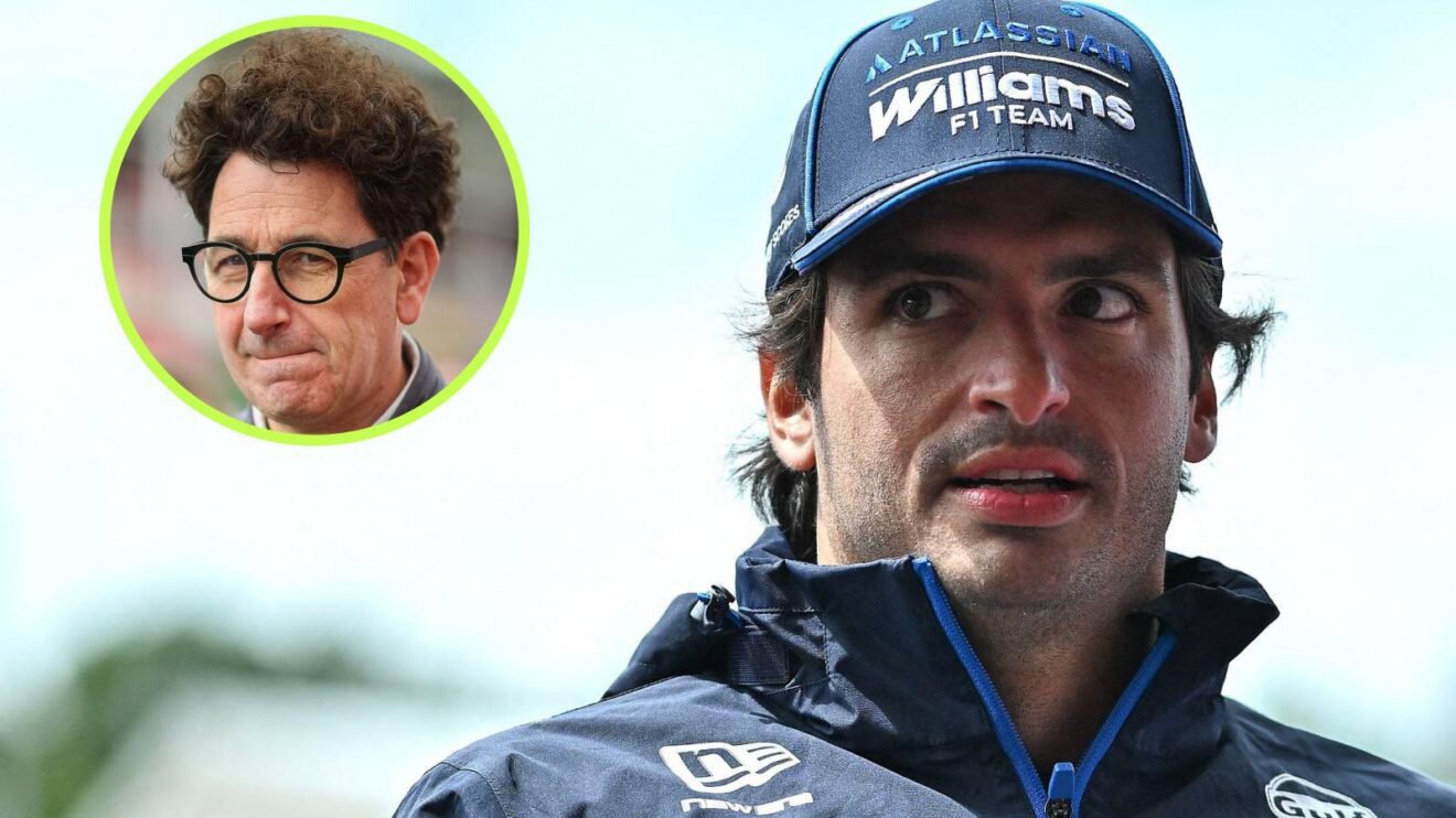 Audi boss Mattia Binotto and Williams' Carlos Sainz.