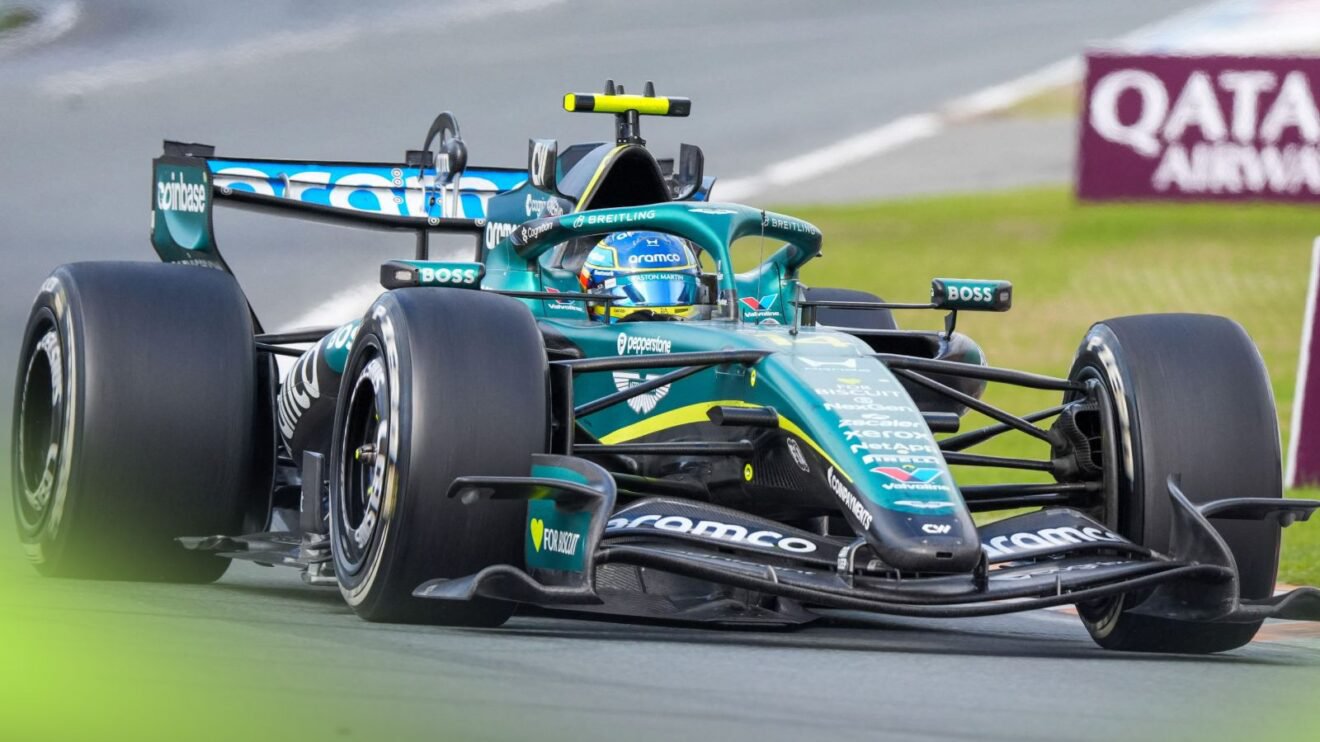 Fernando Alonso in action for Aston Martin at the 2026 Dutch Grand Prix